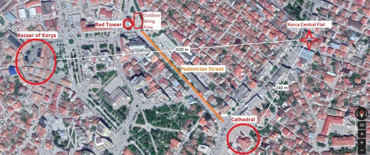 Korca Central Flat Екстериор снимка